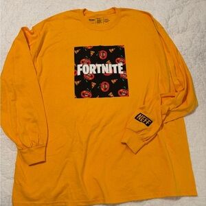 Fortnite Neff long sleeve gold T Shirt. Size XXL